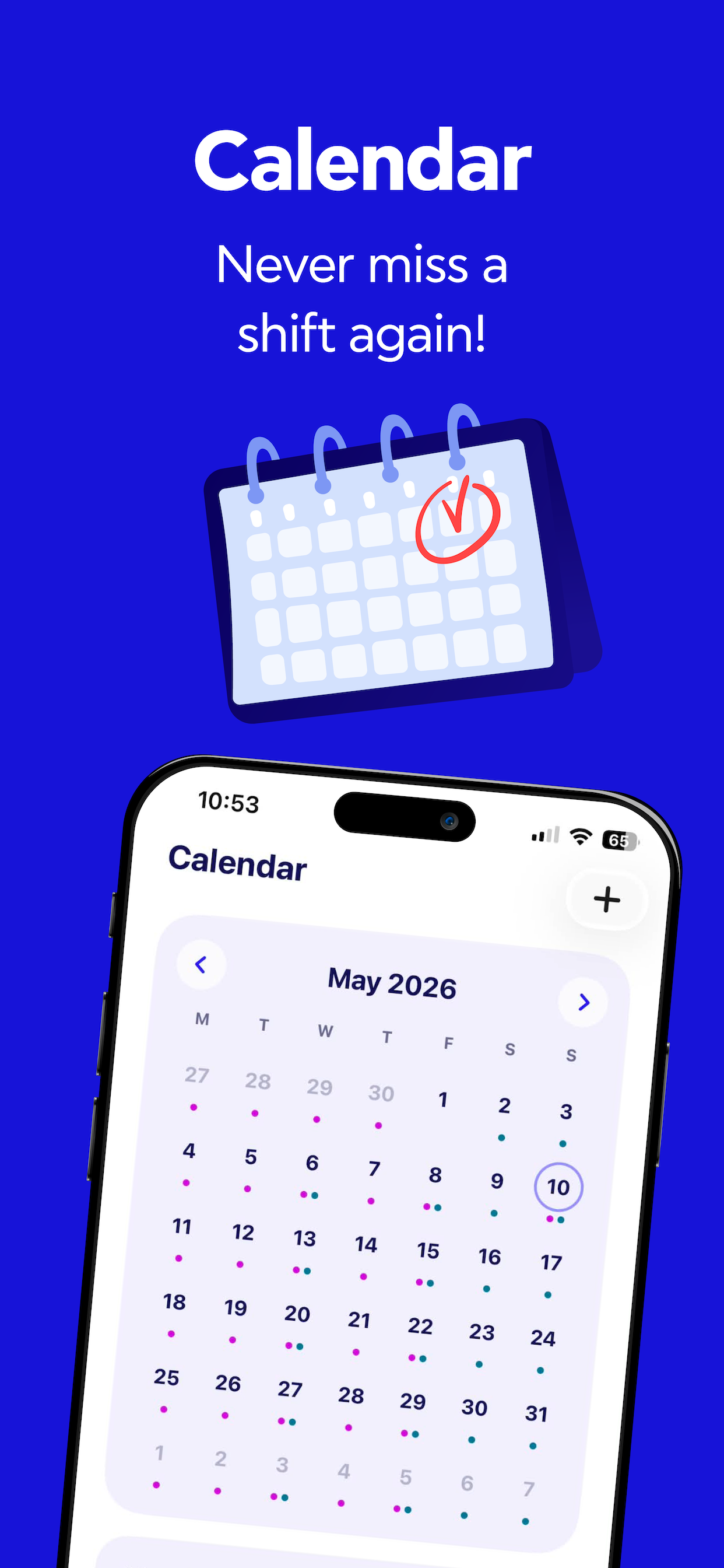 Sezonometro calendar screen preview